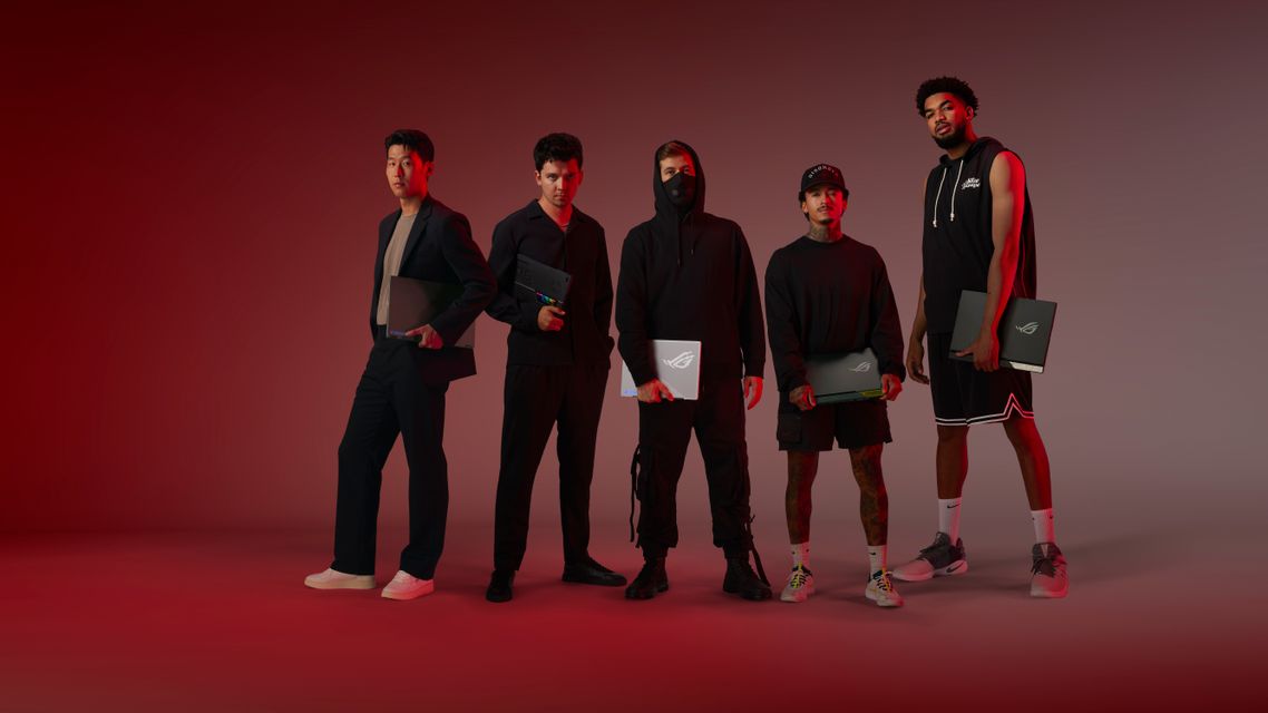 Five of ROG's best ambassadors (From left, Son Heung-min, Asa Butterfield, Alan Walker, Nyjah Huston, Karl-Anthony Towns) came together to film this incredible undertaking.